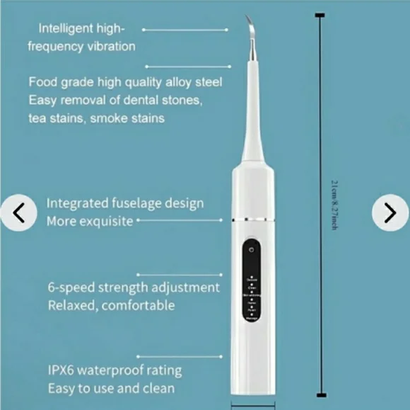 NIB! Electric Teeth Cleaner Sonic Toothbrush - White - Picture 6 of 8